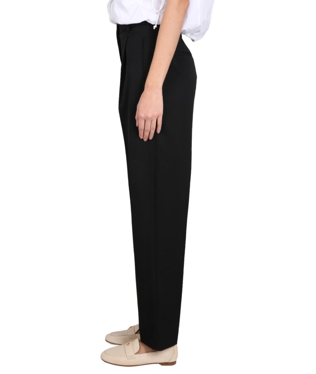TORY BURCH Черные шерстяные прямые брюки, фото 3