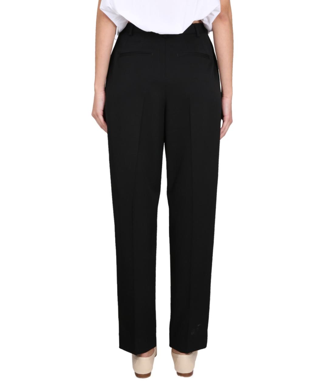 TORY BURCH Черные шерстяные прямые брюки, фото 4