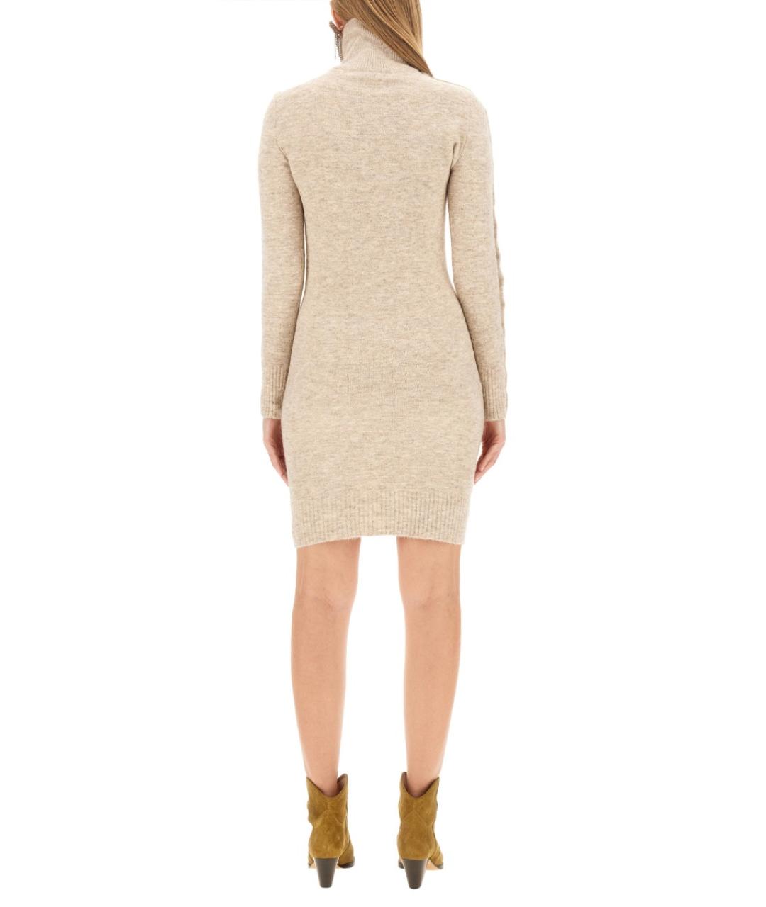 ISABEL MARANT Бежевое полиамидовое повседневное платье, фото 3