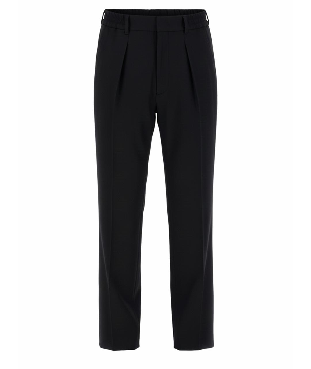 FENDI Синие шерстяные повседневные брюки, фото 1