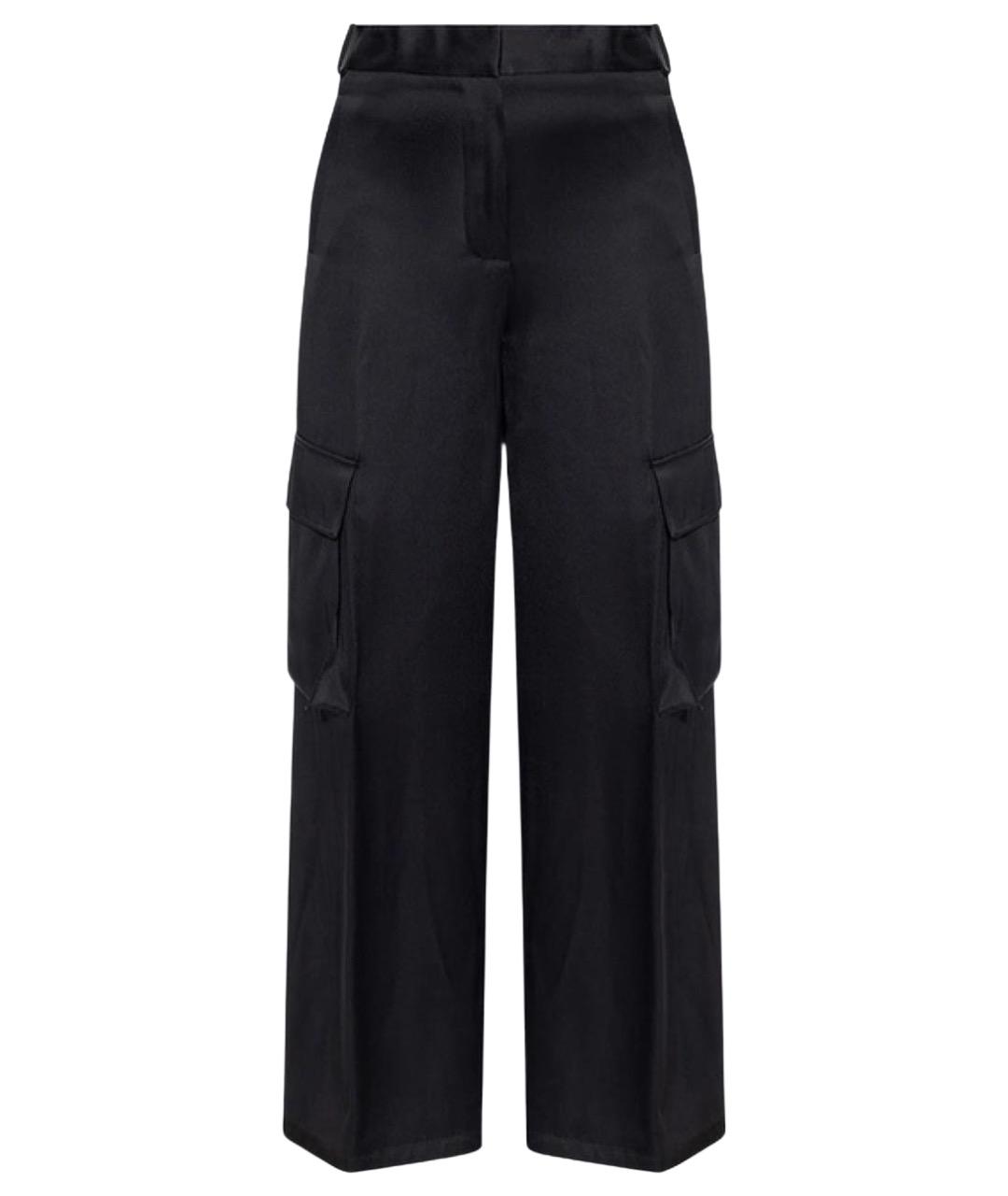 VERSACE Черные вискозные прямые брюки, фото 1