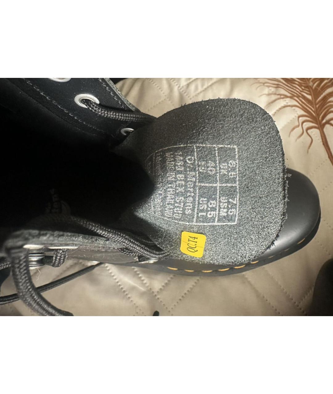 DR. MARTENS Черные кожаные высокие ботинки, фото 3