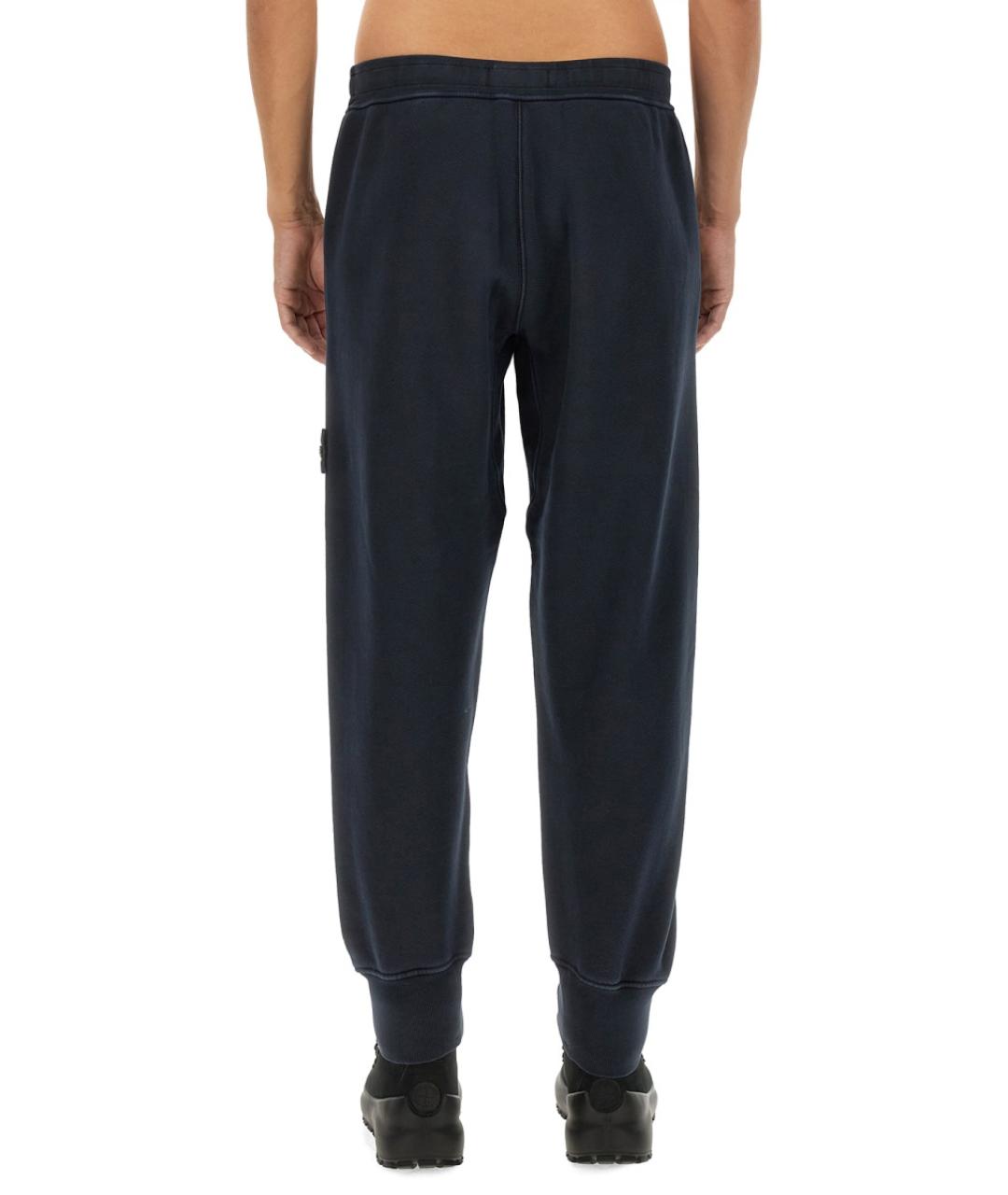 STONE ISLAND Синие хлопковые повседневные брюки, фото 3