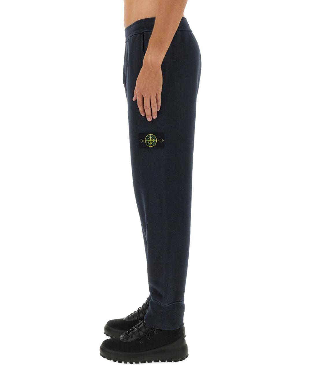 STONE ISLAND Синие хлопковые повседневные брюки, фото 4