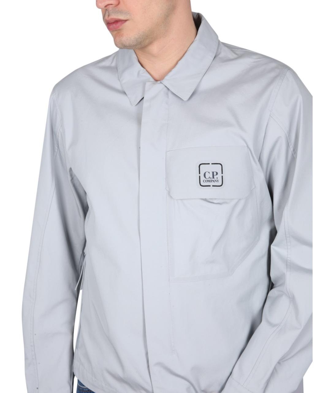 CP COMPANY Серая хлопковая кэжуал рубашка, фото 5