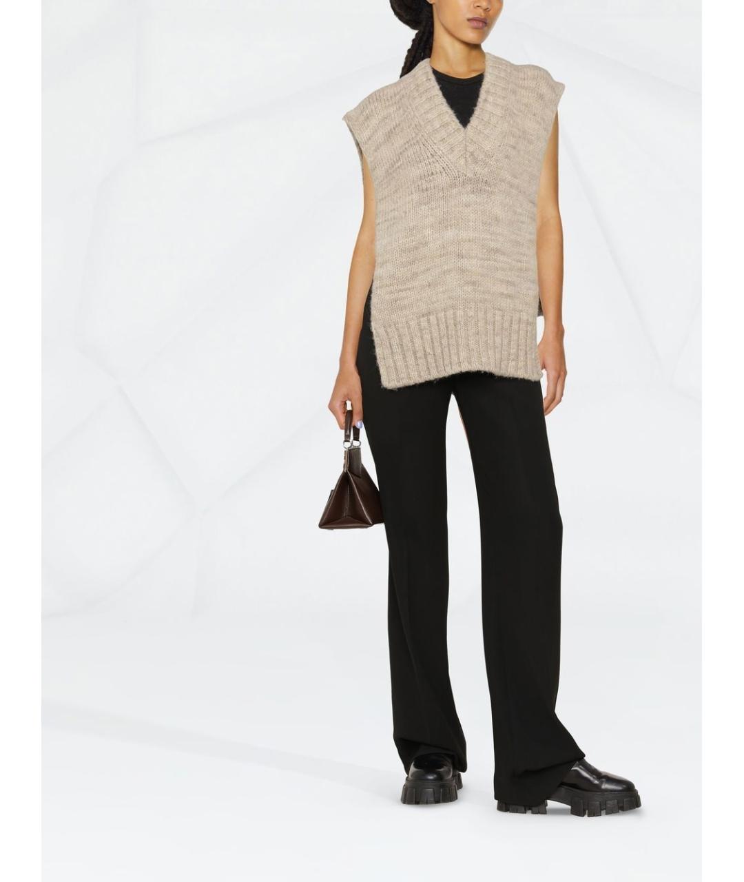 MAISON MARGIELA Бежевая шерстяная жилетка, фото 2