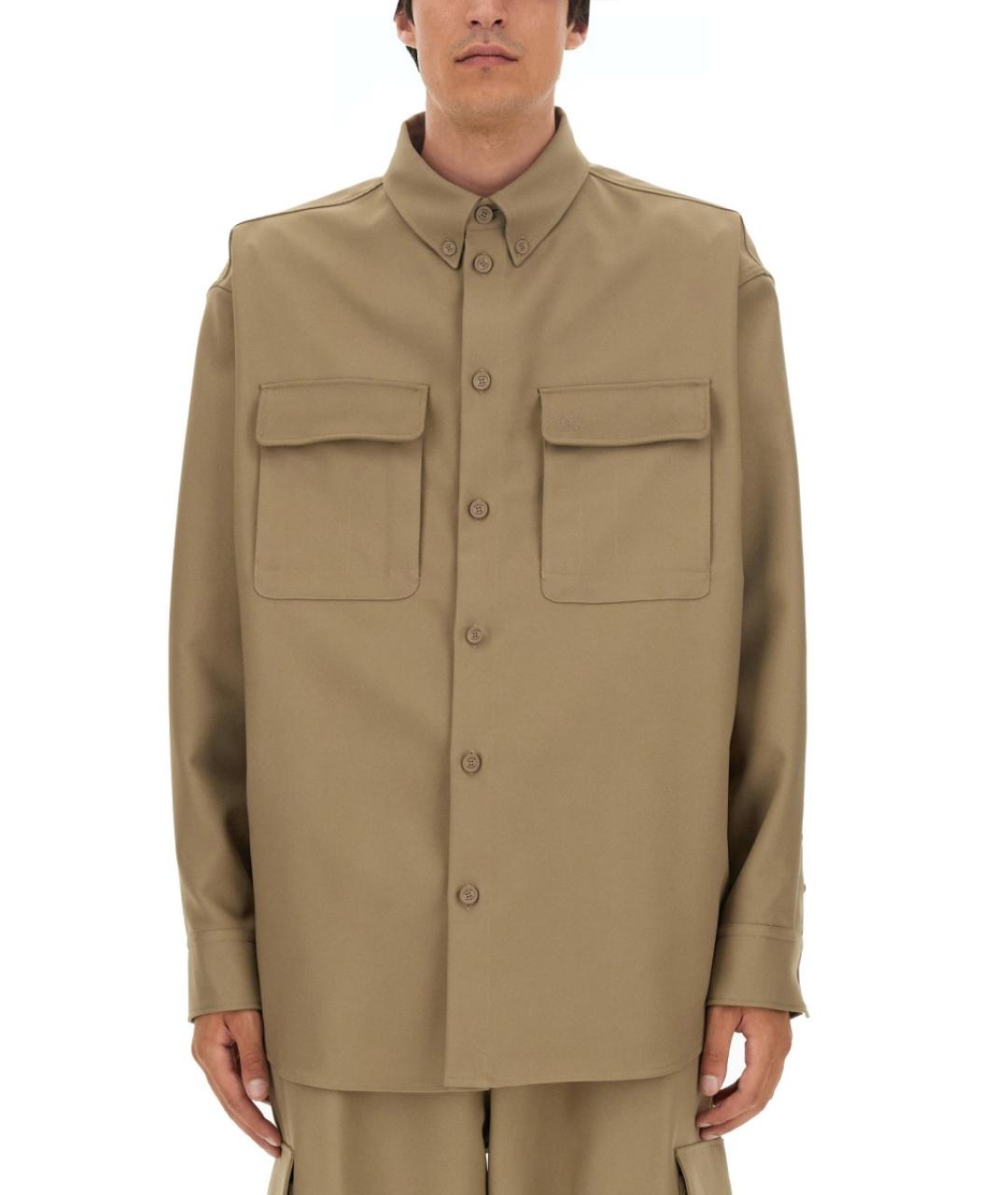 OFF-WHITE Бежевая кэжуал рубашка, фото 2