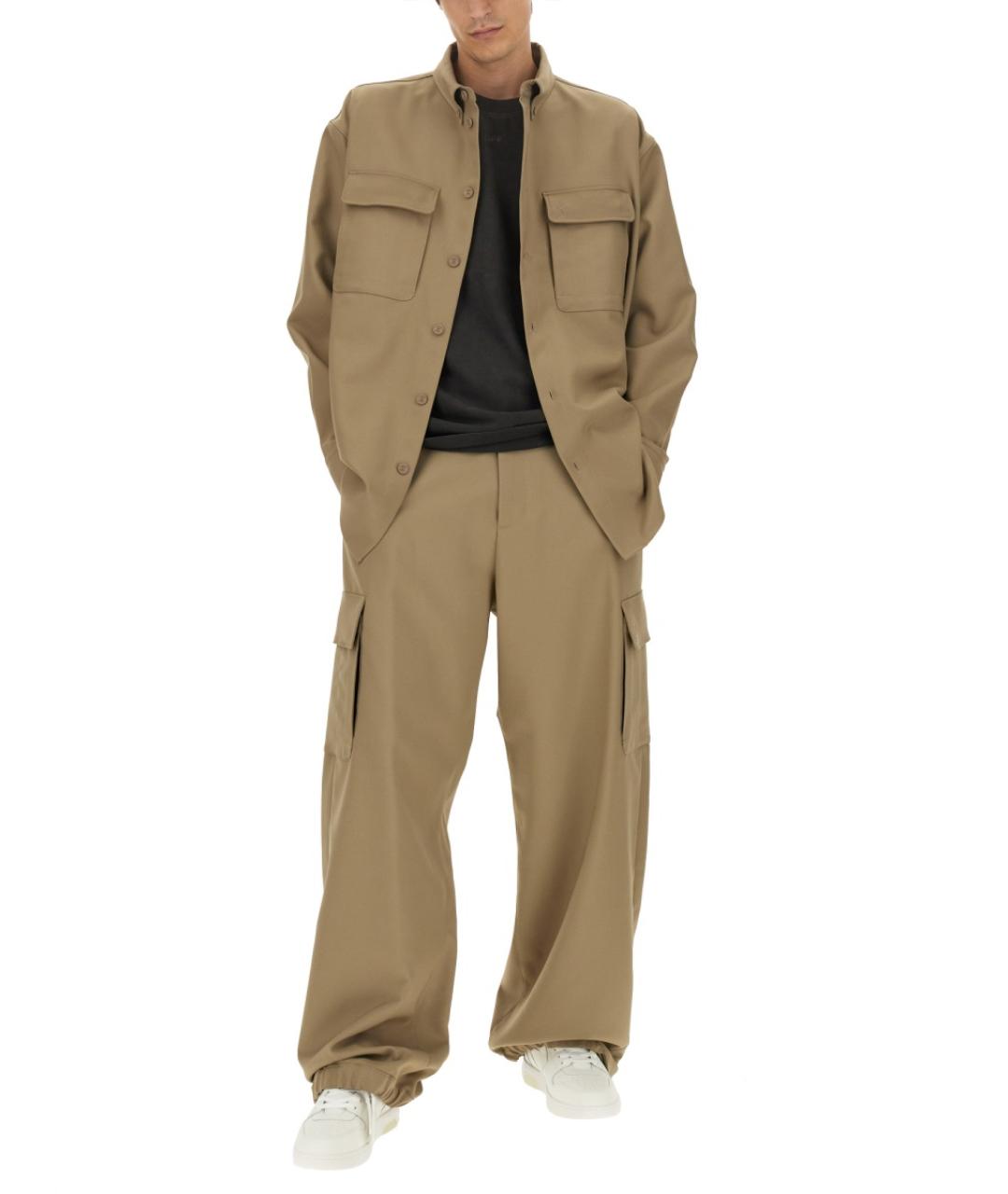 OFF-WHITE Бежевая кэжуал рубашка, фото 3