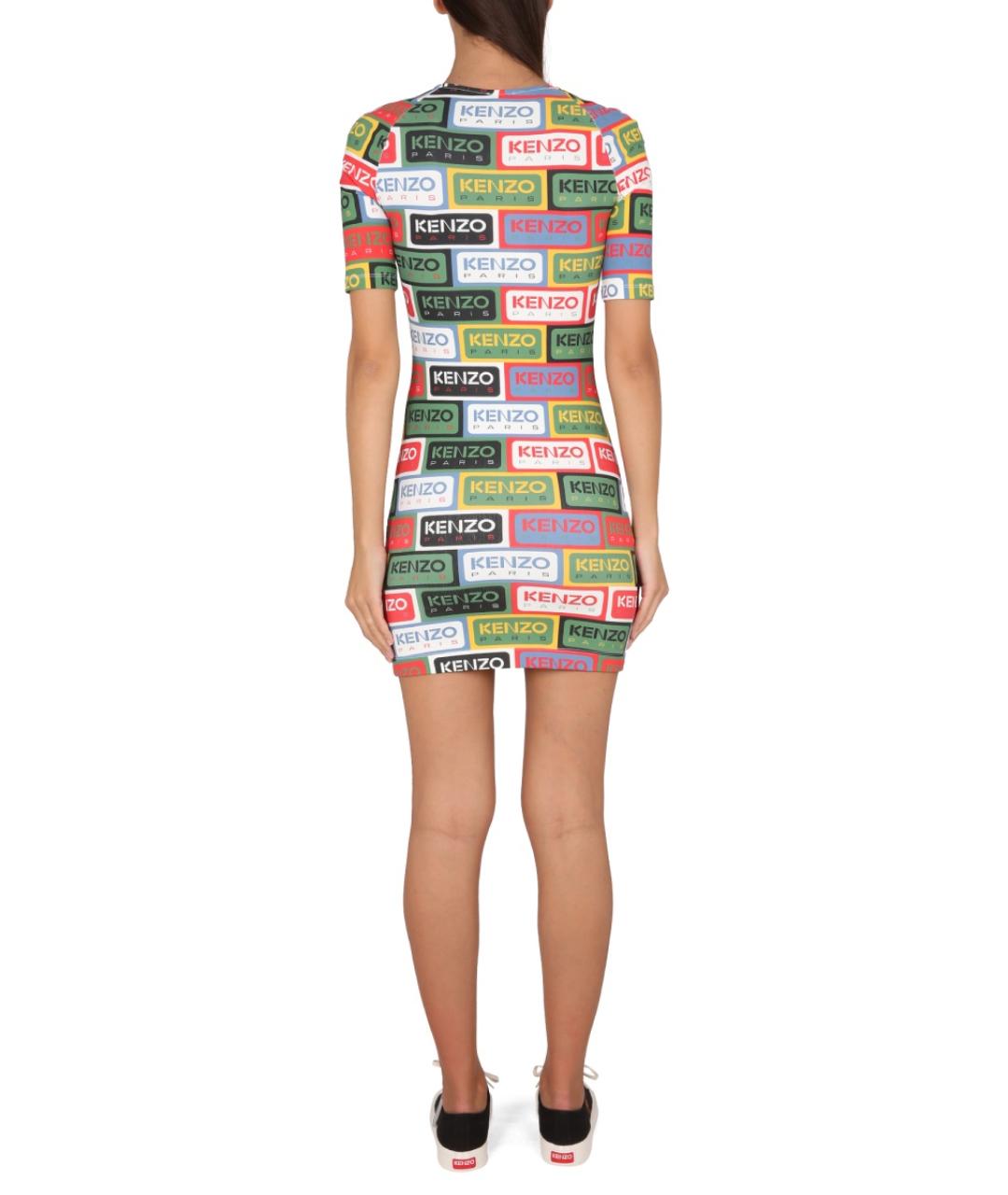 KENZO Мульти полиамидовое повседневное платье, фото 4