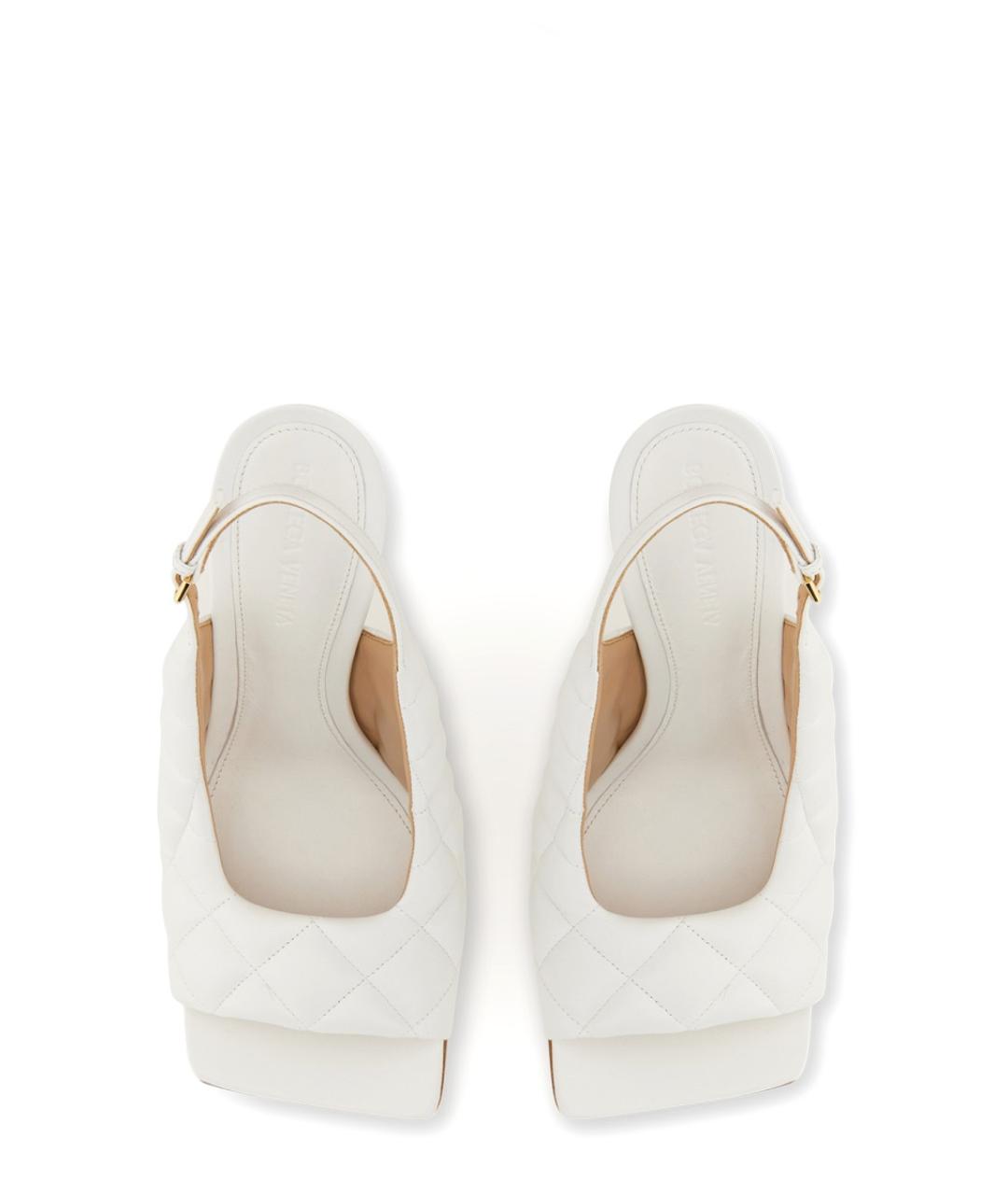 BOTTEGA VENETA Белые кожаные туфли, фото 4