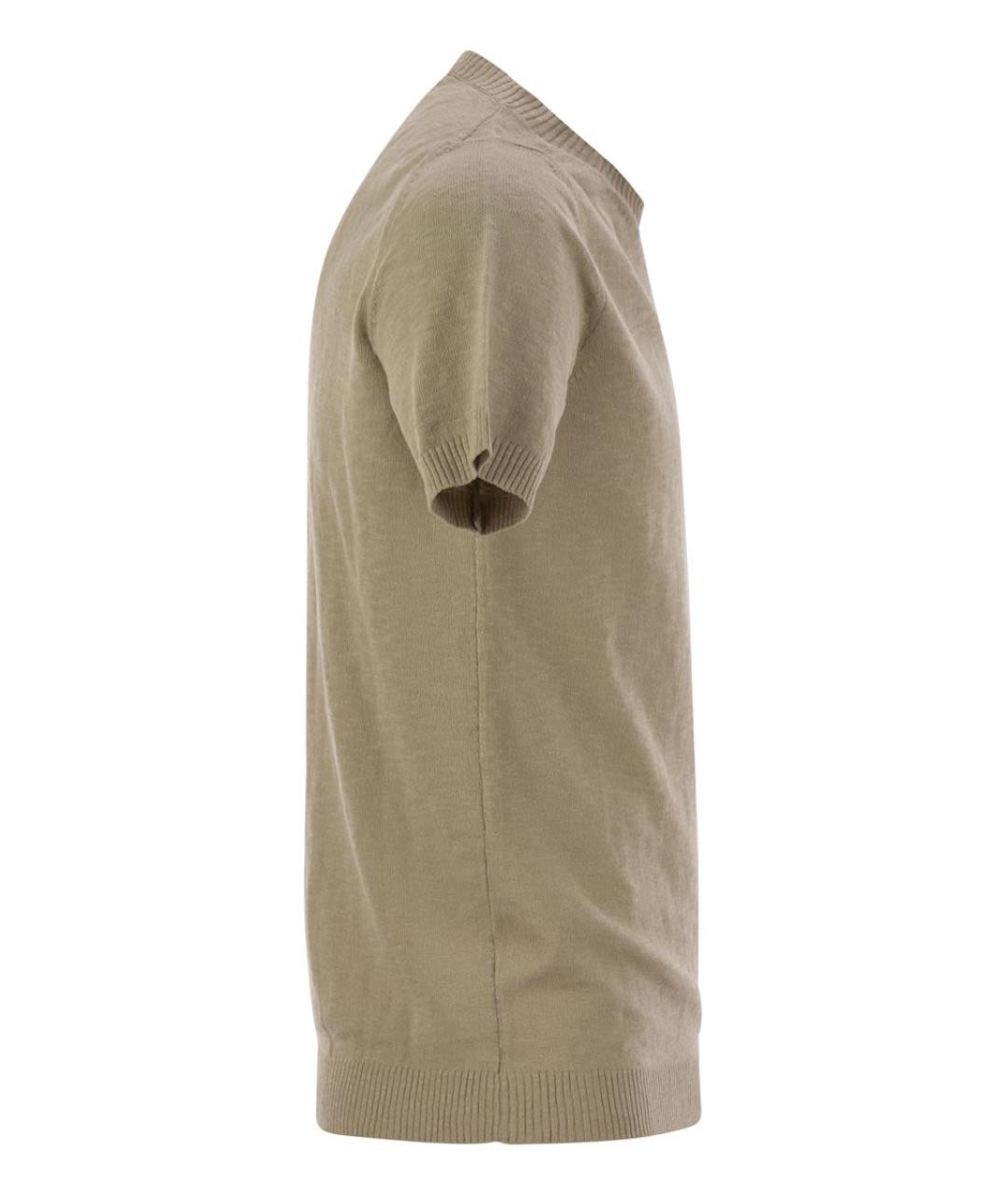 PT TORINO Бежевый хлопковый джемпер / свитер, фото 3