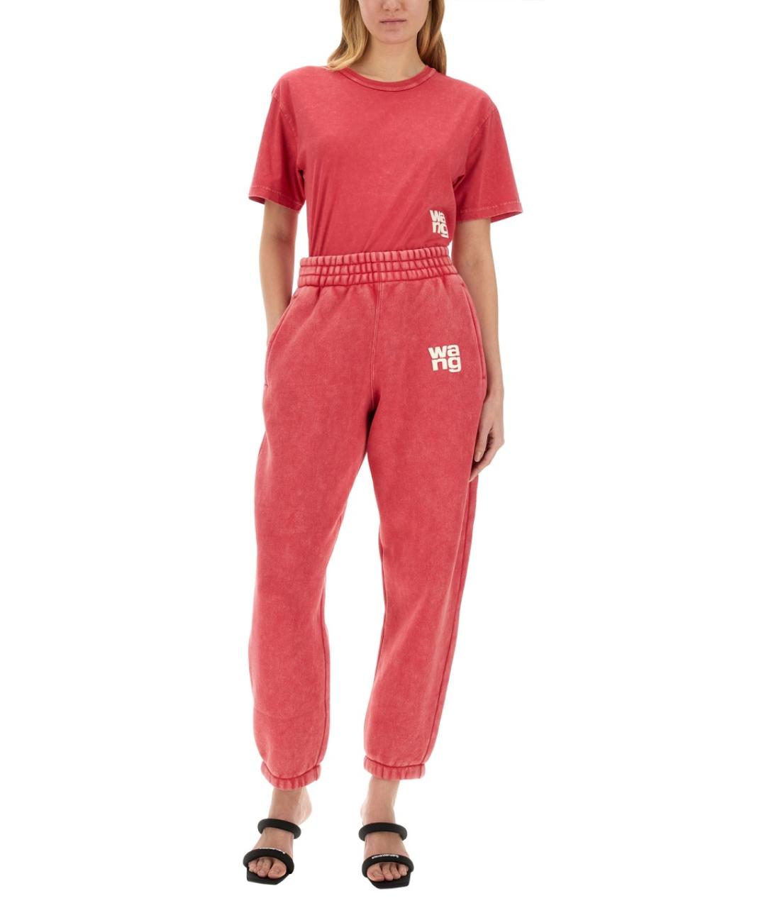 T BY ALEXANDER WANG Розовая хлопковая футболка, фото 2