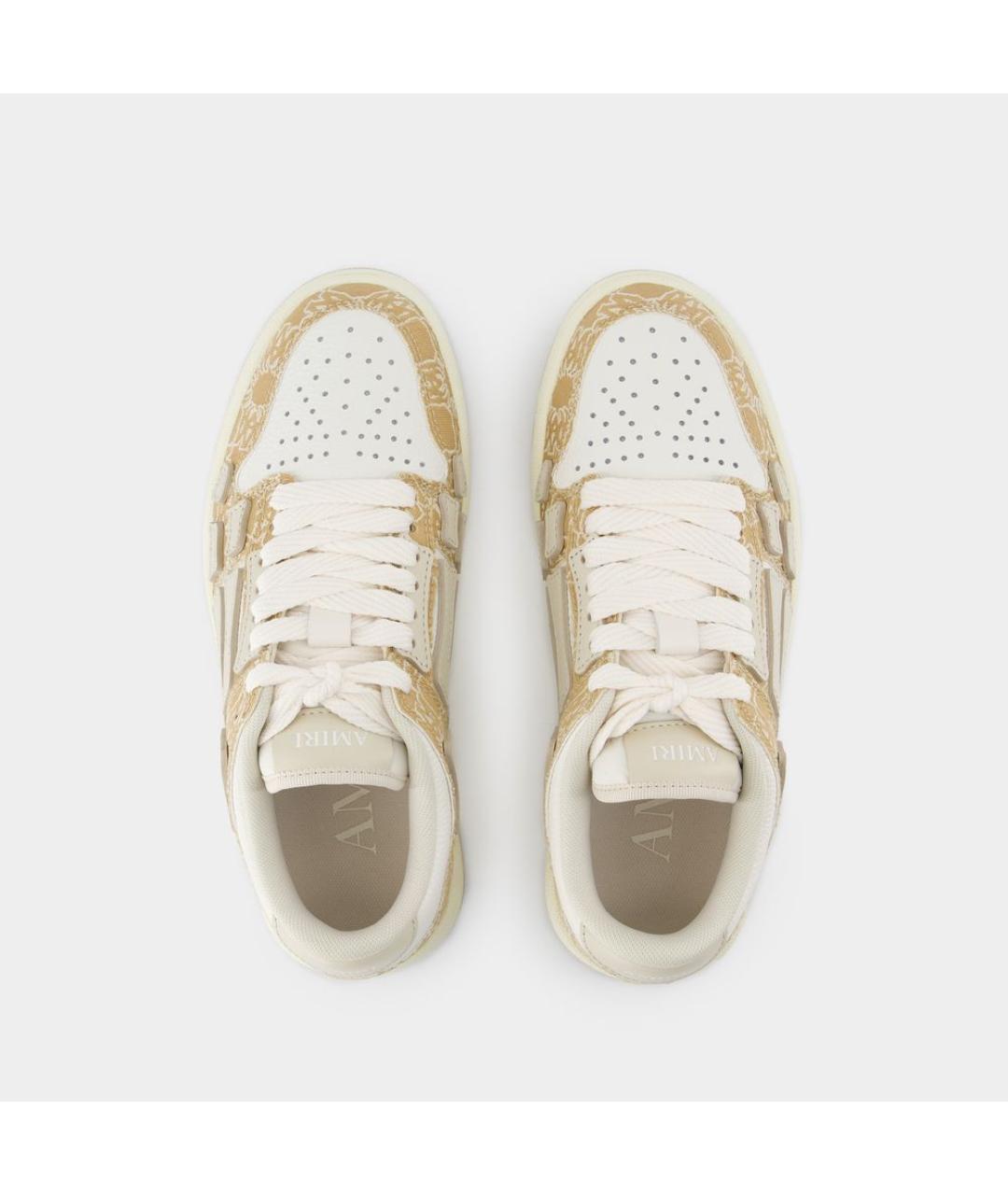 AMIRI Коричневые кожаные кроссовки, фото 4