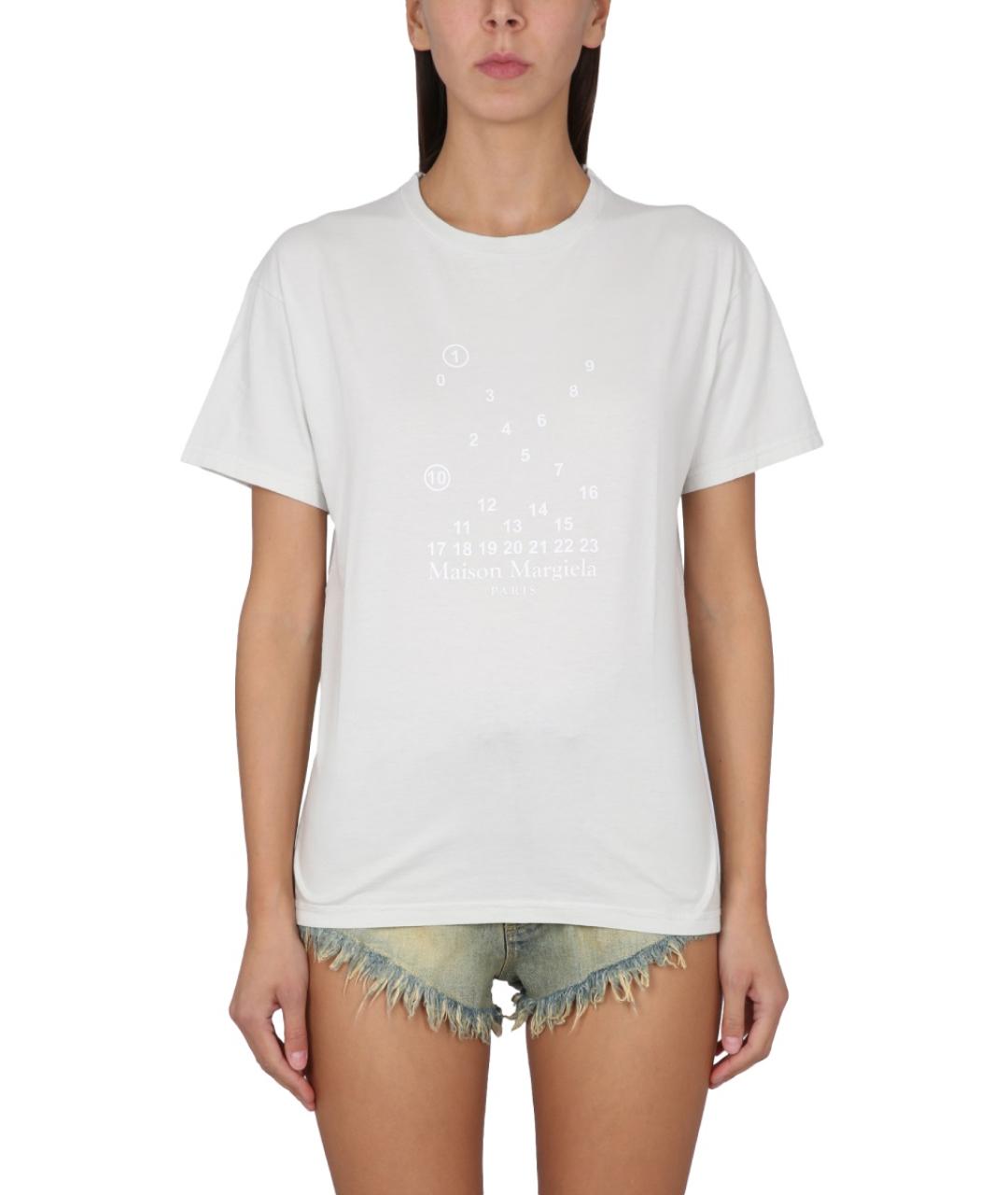 MAISON MARGIELA Белая хлопковая футболка, фото 5