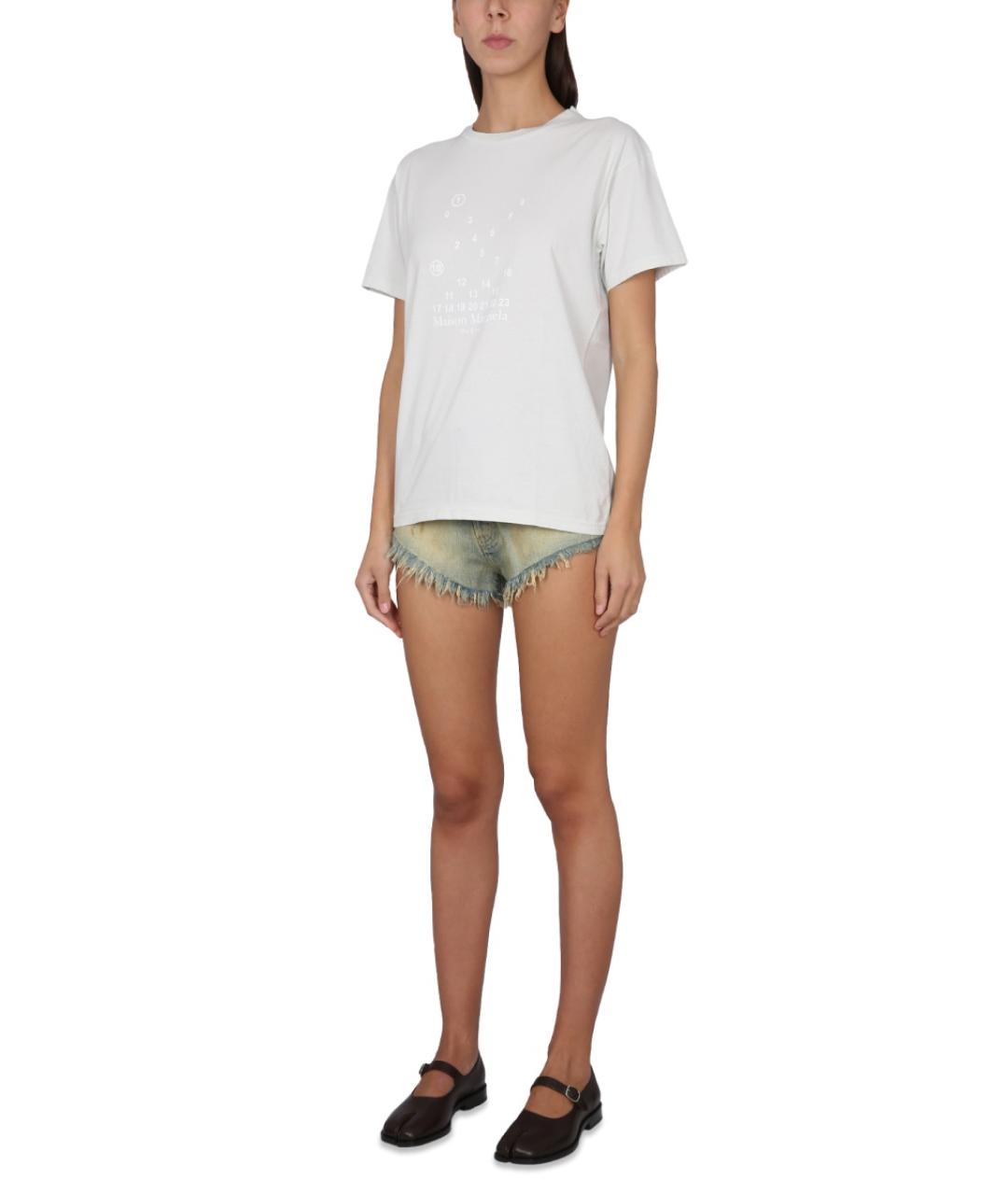MAISON MARGIELA Белая хлопковая футболка, фото 2