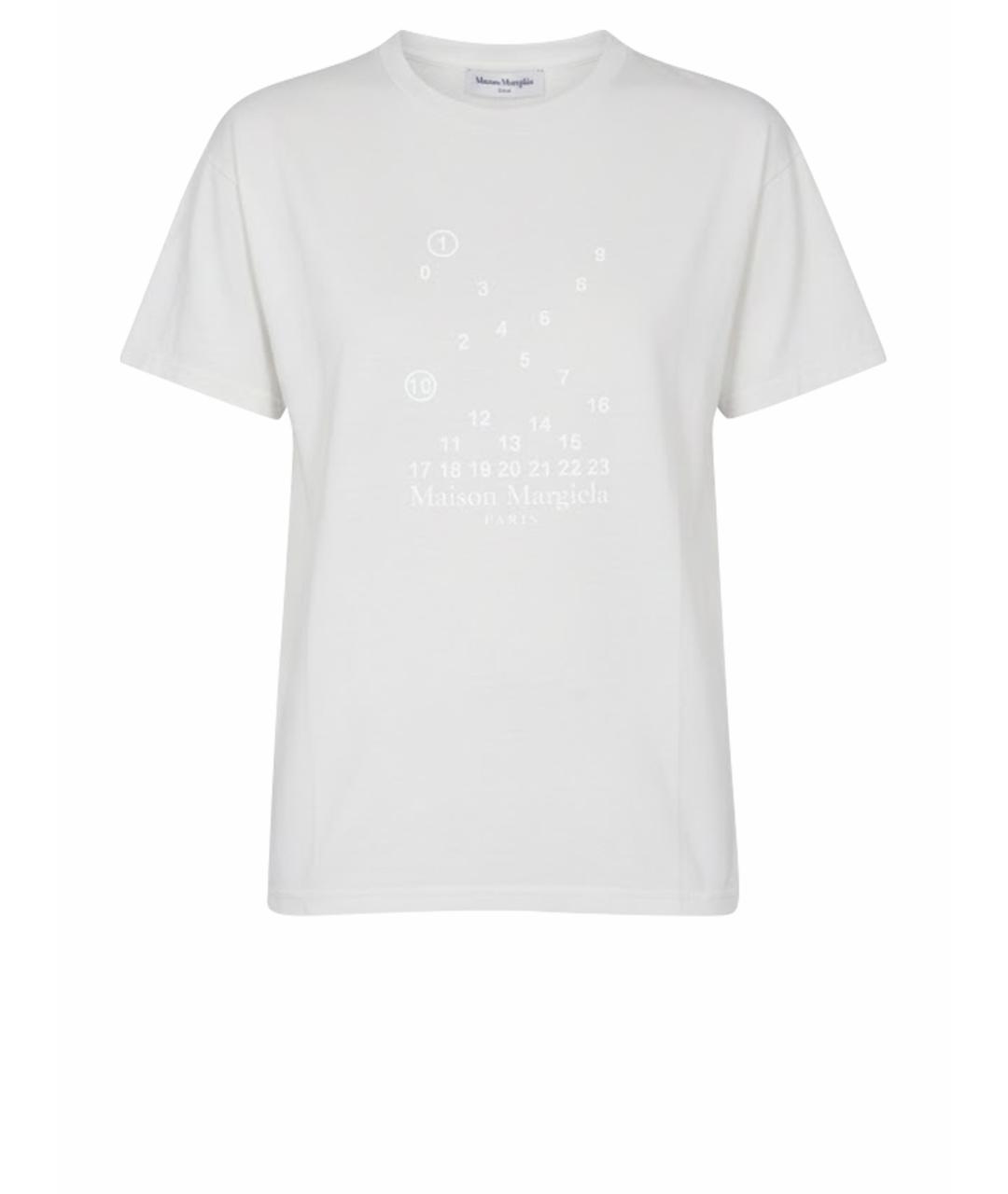 MAISON MARGIELA Белая хлопковая футболка, фото 1