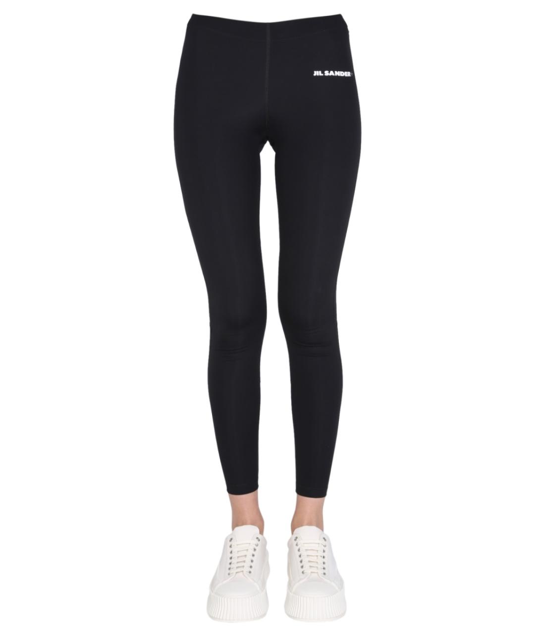 JIL SANDER Черные полиамидовые леггинсы и велосипедки, фото 5