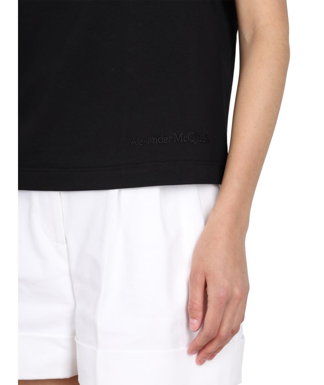 ALEXANDER MCQUEEN Черная хлопковая футболка, фото 5