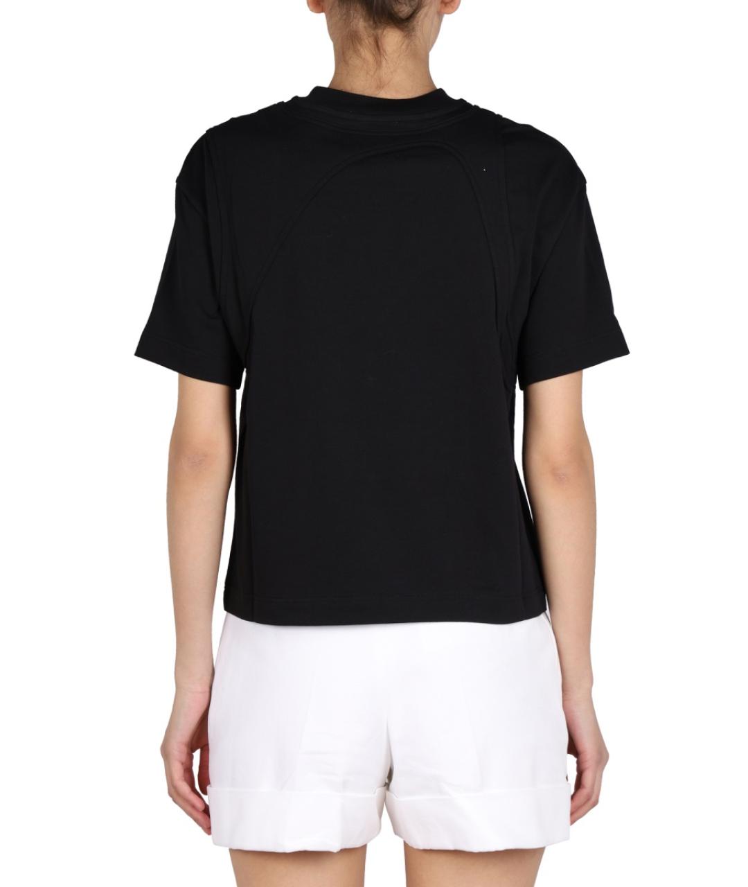 ALEXANDER MCQUEEN Черная хлопковая футболка, фото 4