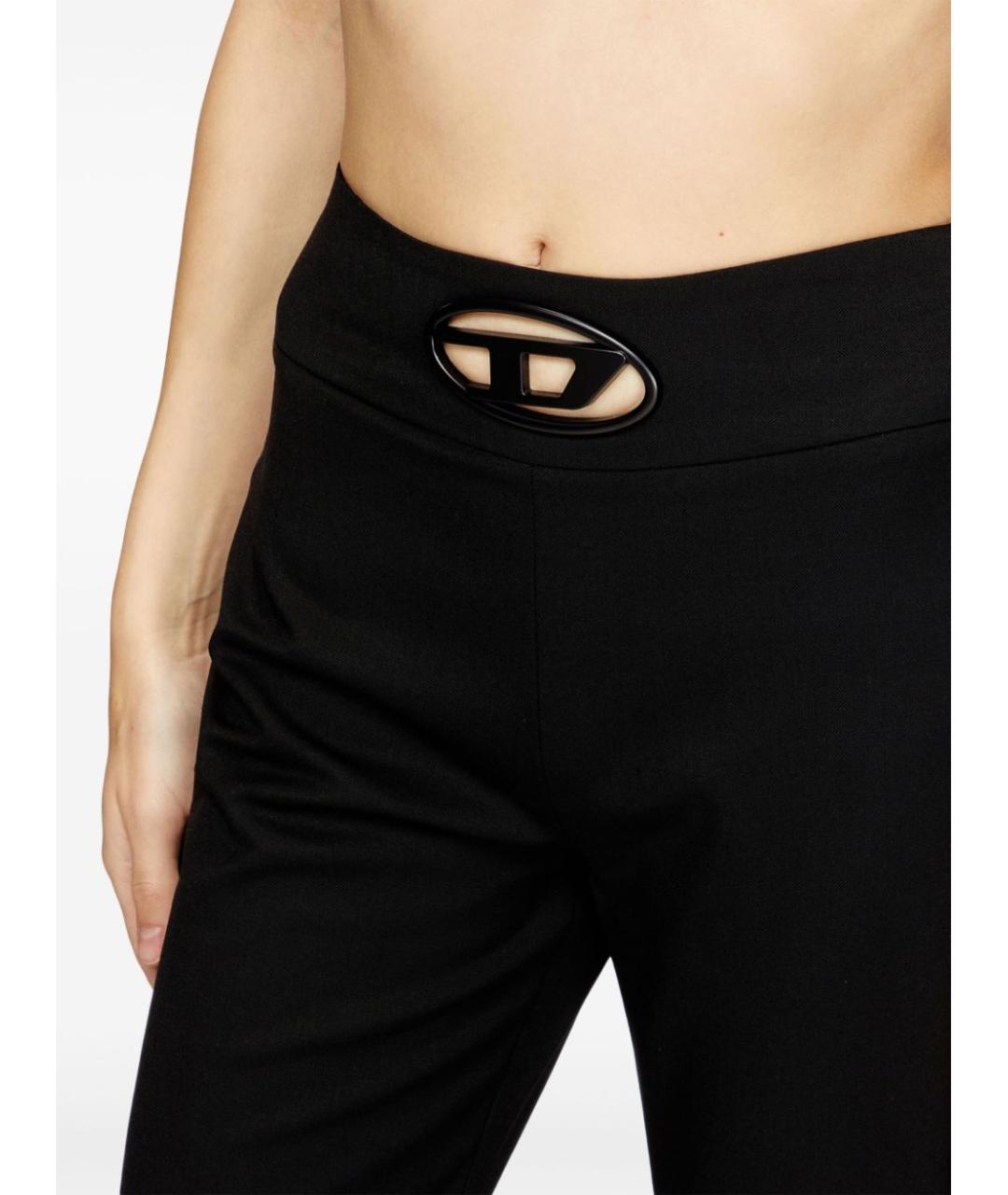 DIESEL Черные шерстяные прямые брюки, фото 2