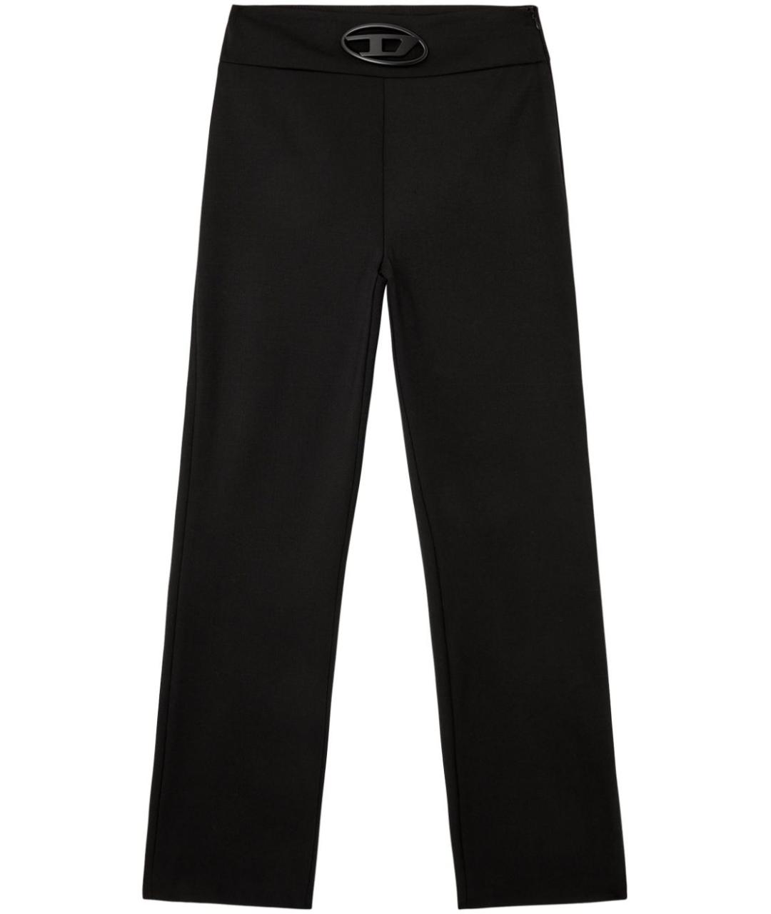 DIESEL Черные шерстяные прямые брюки, фото 1