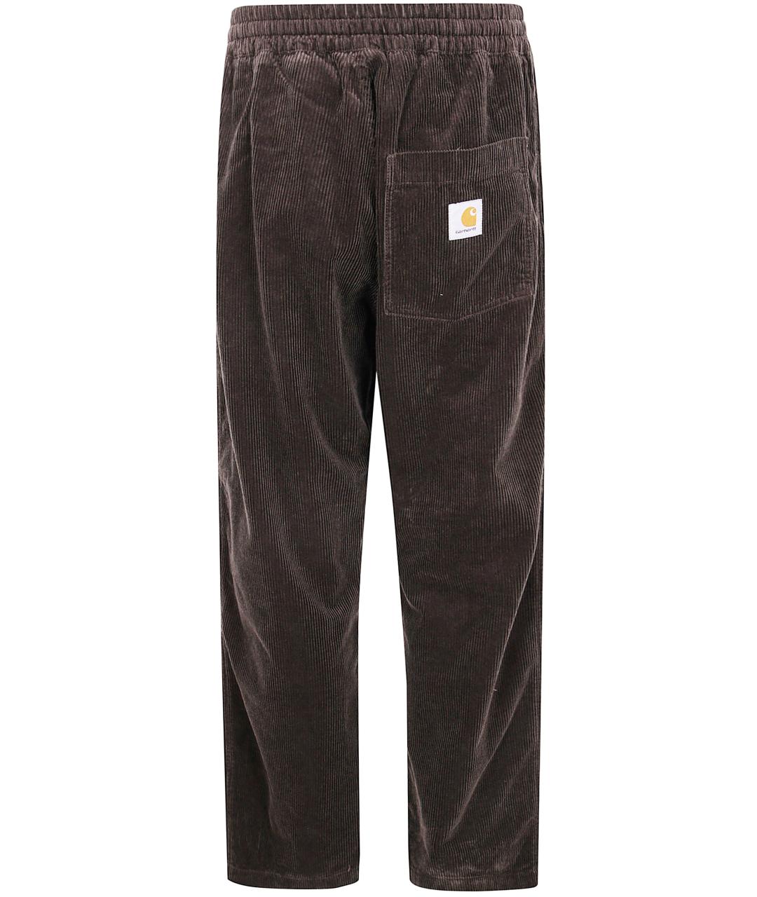 CARHARTT WIP Коричневые полиэстеровые прямые брюки, фото 2
