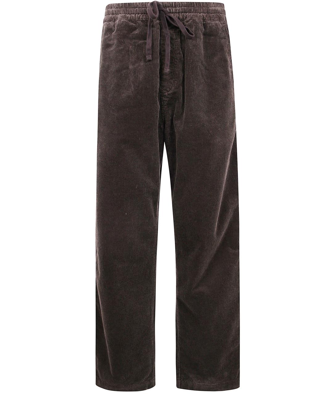 CARHARTT WIP Коричневые полиэстеровые прямые брюки, фото 1