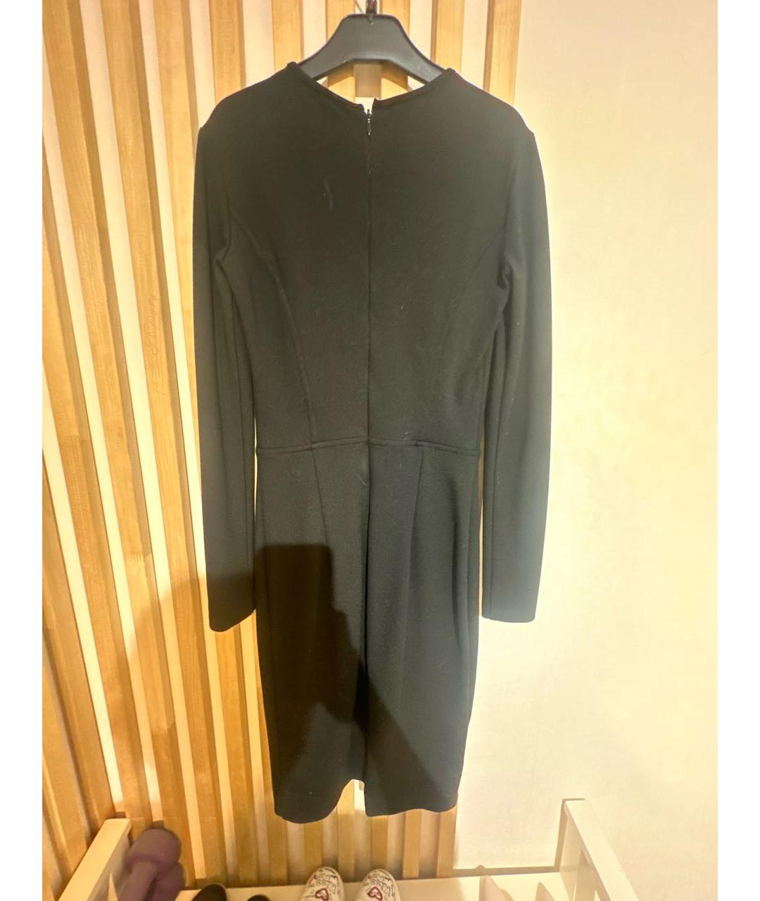PINKO Черное вискозное коктейльное платье, фото 2