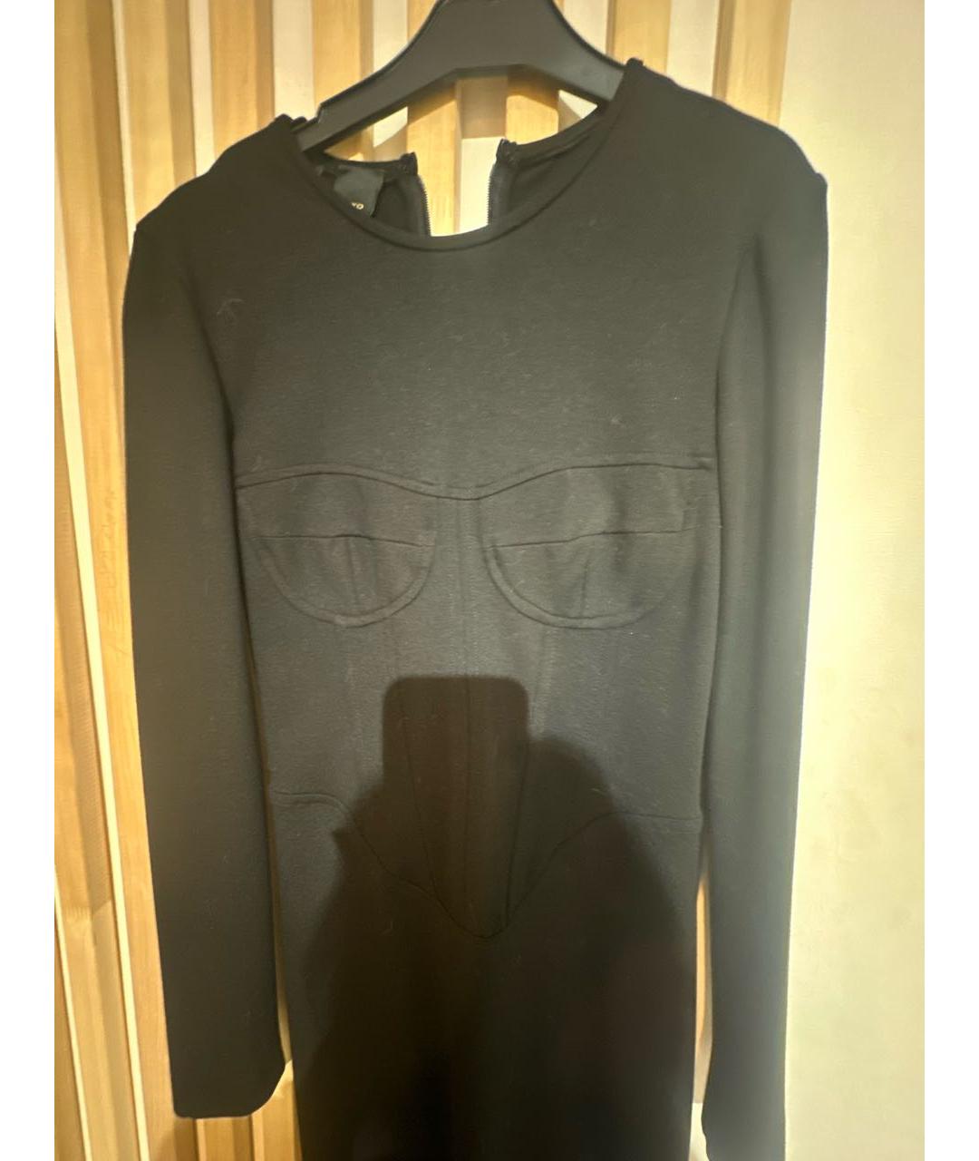 PINKO Черное вискозное коктейльное платье, фото 4