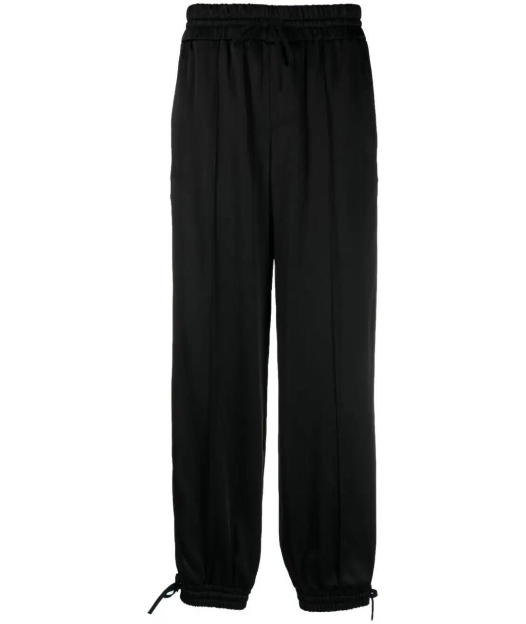 JIL SANDER Черные вискозные прямые брюки, фото 4