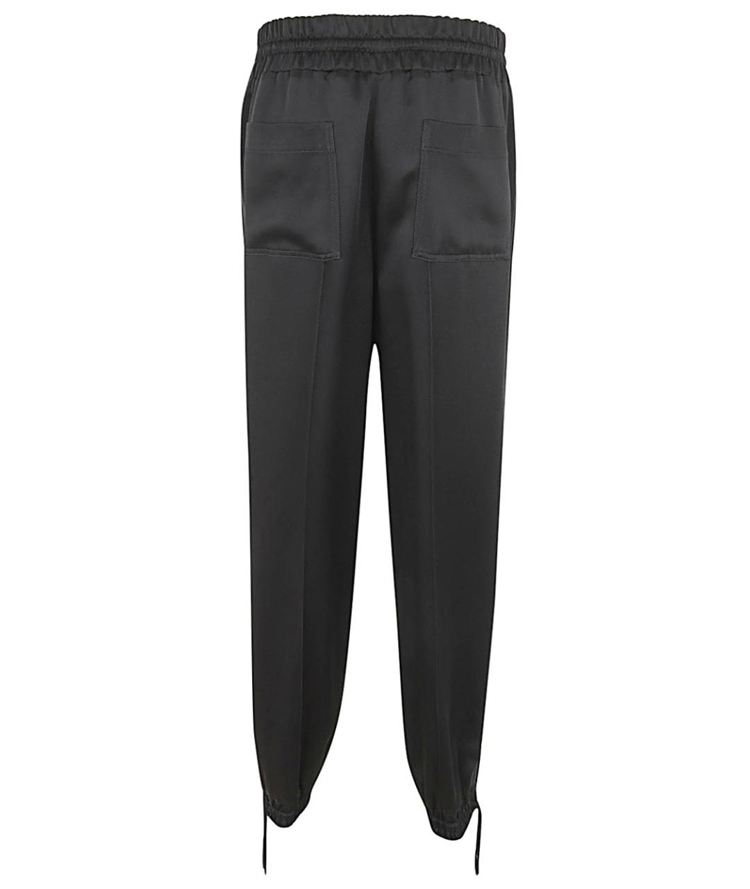 JIL SANDER Черные вискозные прямые брюки, фото 2