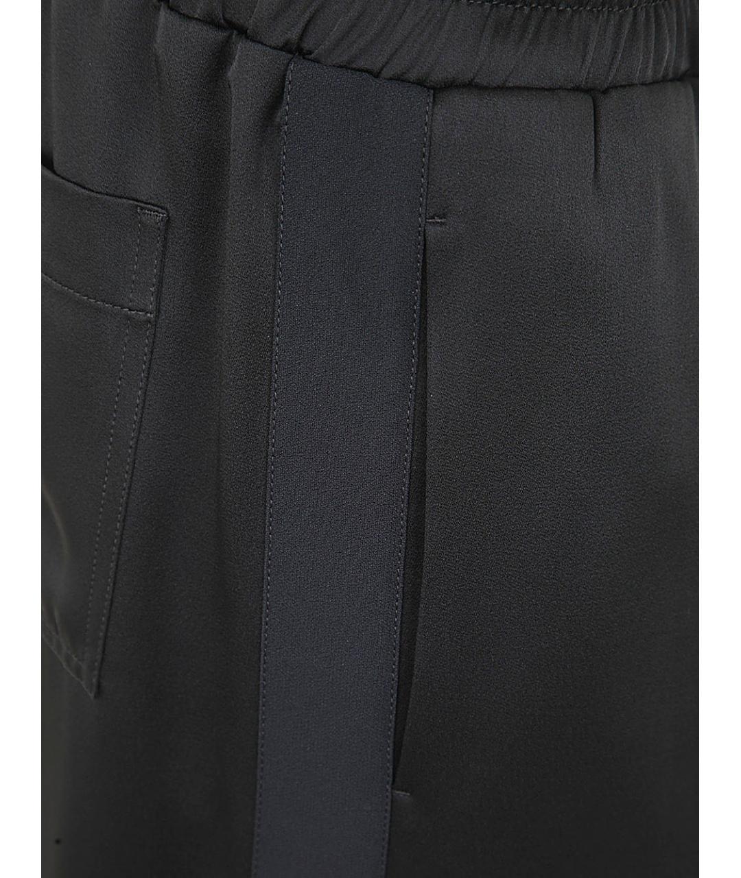 JIL SANDER Черные вискозные прямые брюки, фото 3