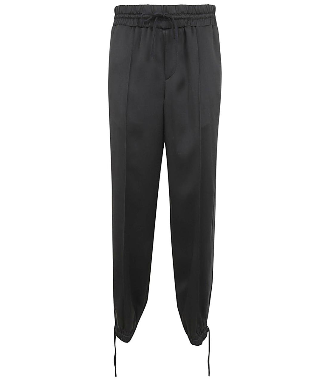 JIL SANDER Черные вискозные прямые брюки, фото 1