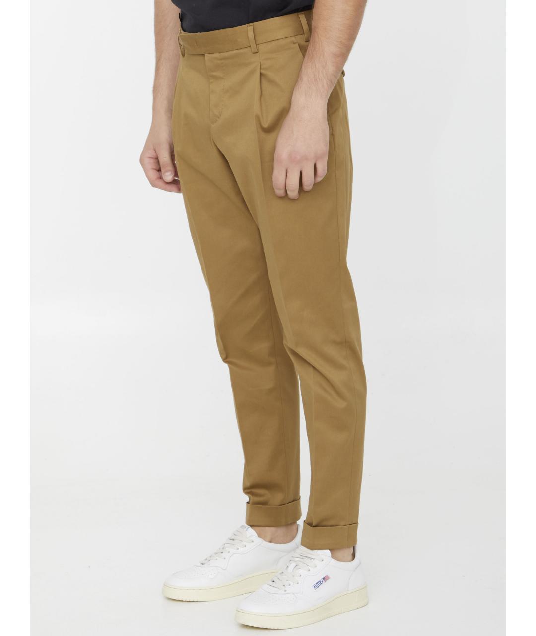 PT TORINO Бежевые хлопковые повседневные брюки, фото 3
