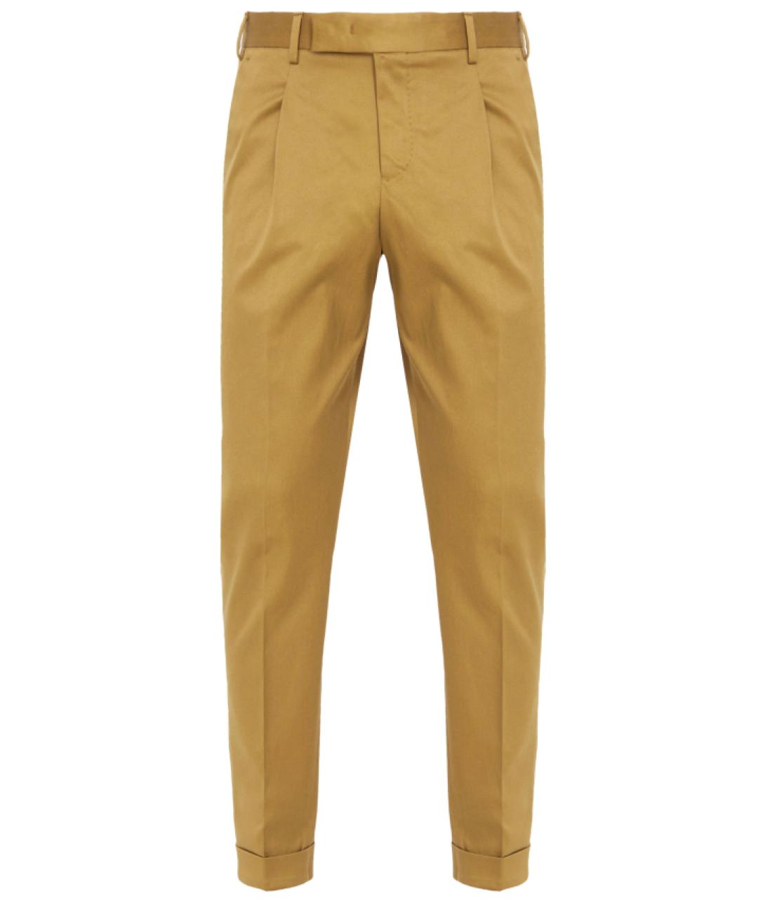 PT TORINO Бежевые хлопковые повседневные брюки, фото 1
