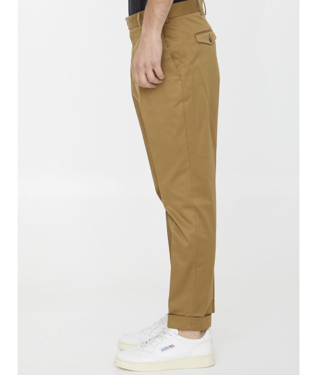 PT TORINO Бежевые хлопковые повседневные брюки, фото 4
