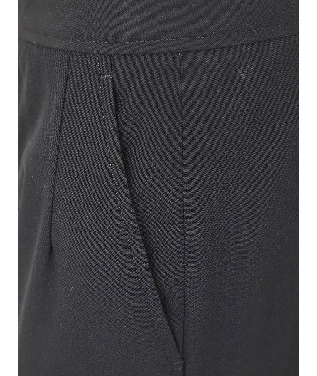 DRIES VAN NOTEN Черные полиэстеровые прямые брюки, фото 3
