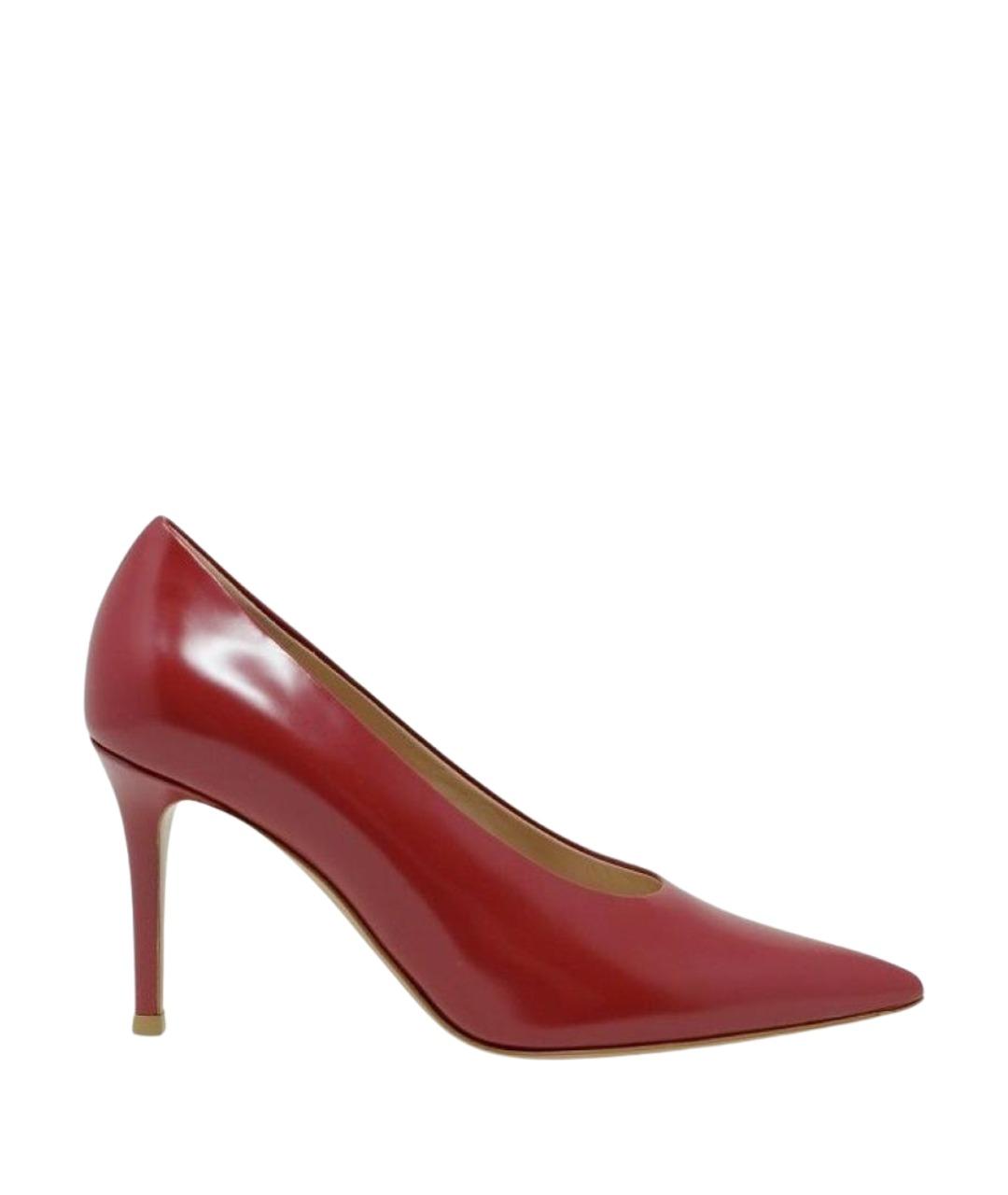 GIANVITO ROSSI Красные кожаные туфли, фото 1