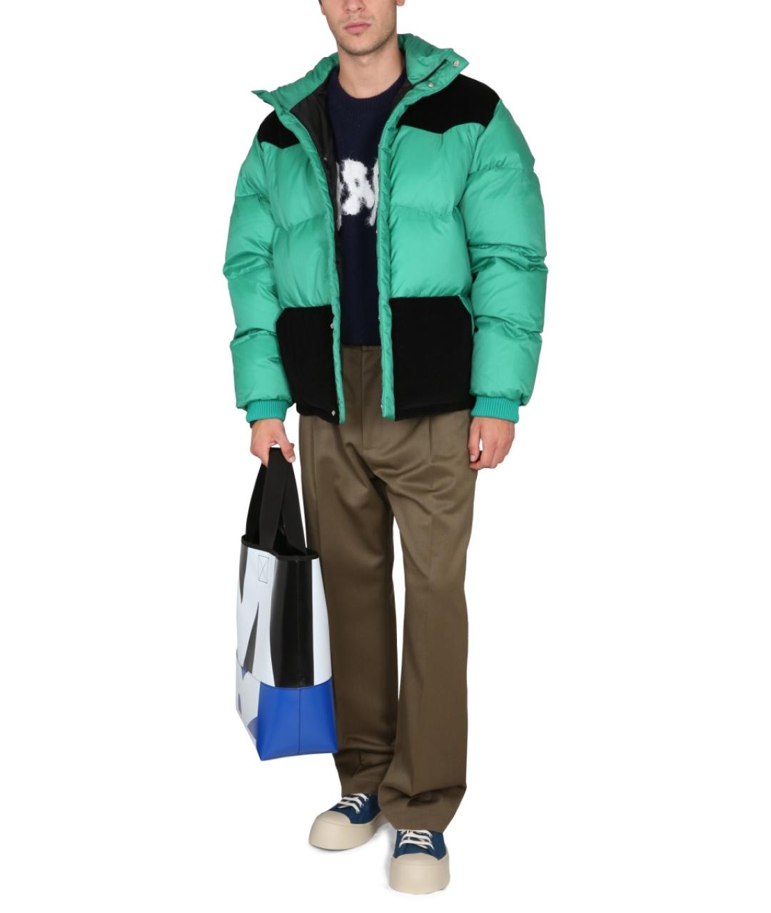 MARNI Зеленая полиамидовая куртка, фото 3