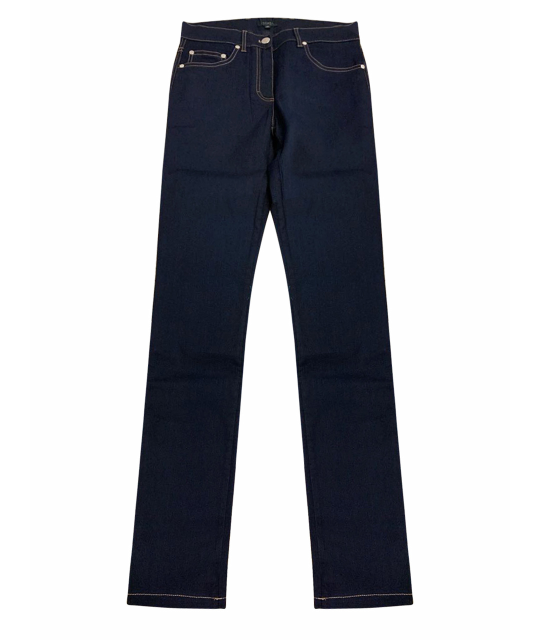 ESCADA Синие хлопко-эластановые прямые джинсы, фото 1