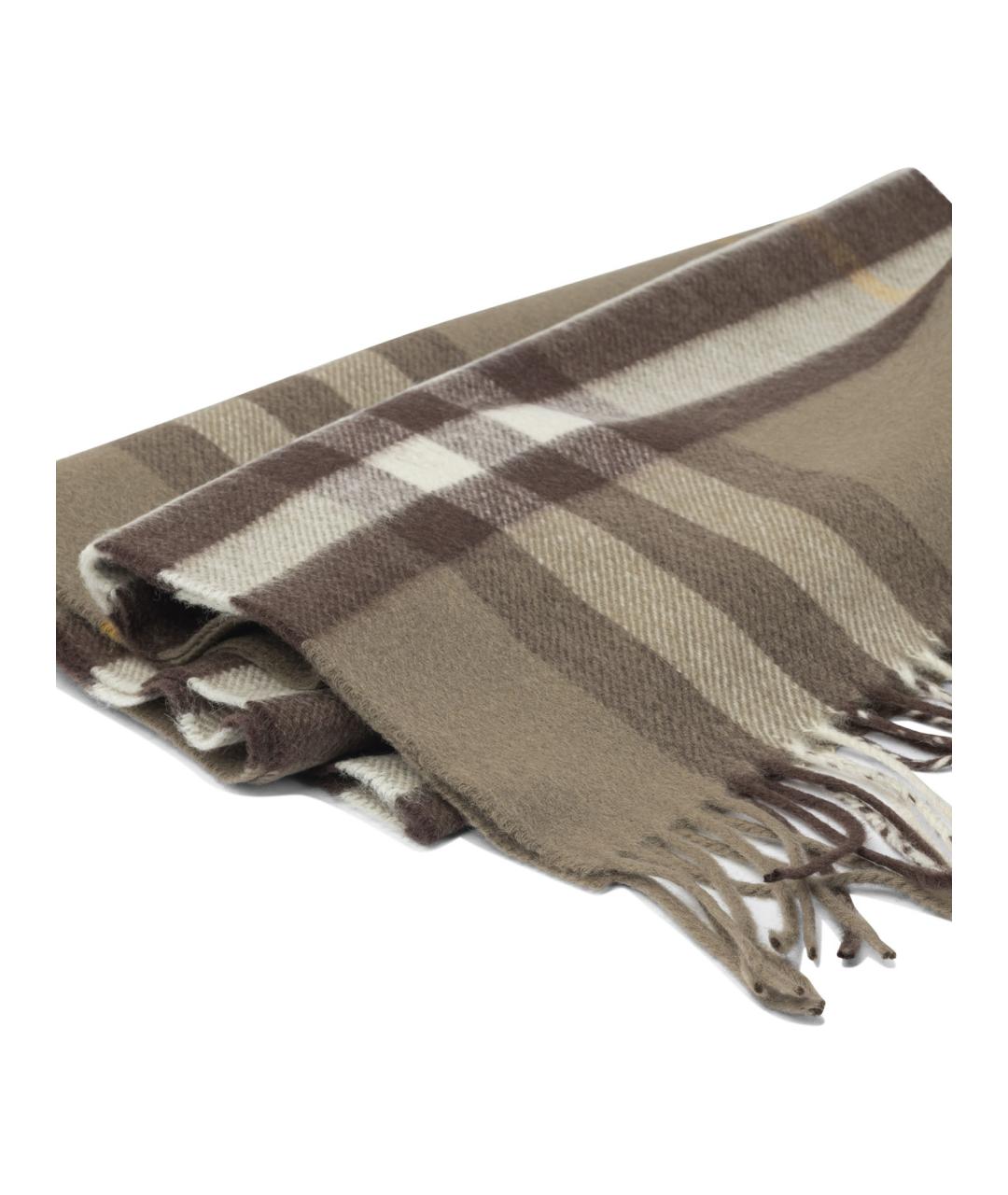 BURBERRY Коричневый кашемировый шарф, фото 2