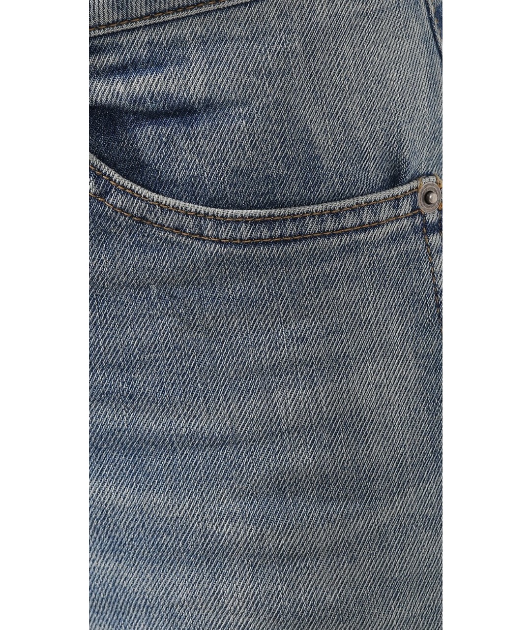SAINT LAURENT Синие хлопковые джинсы слим, фото 3
