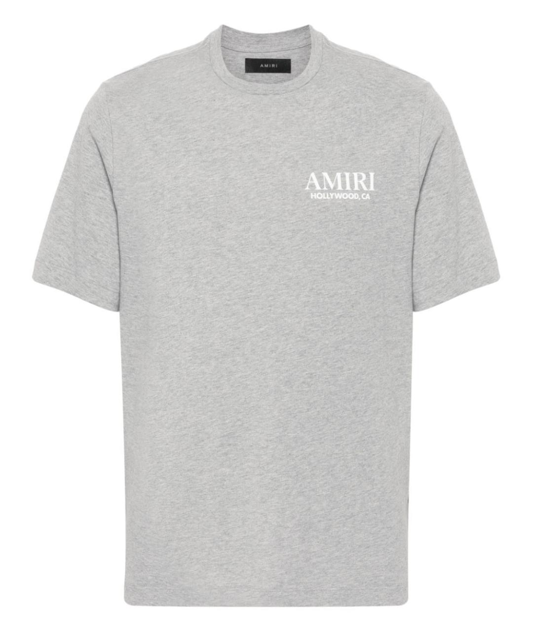 AMIRI Серая хлопковая футболка, фото 1