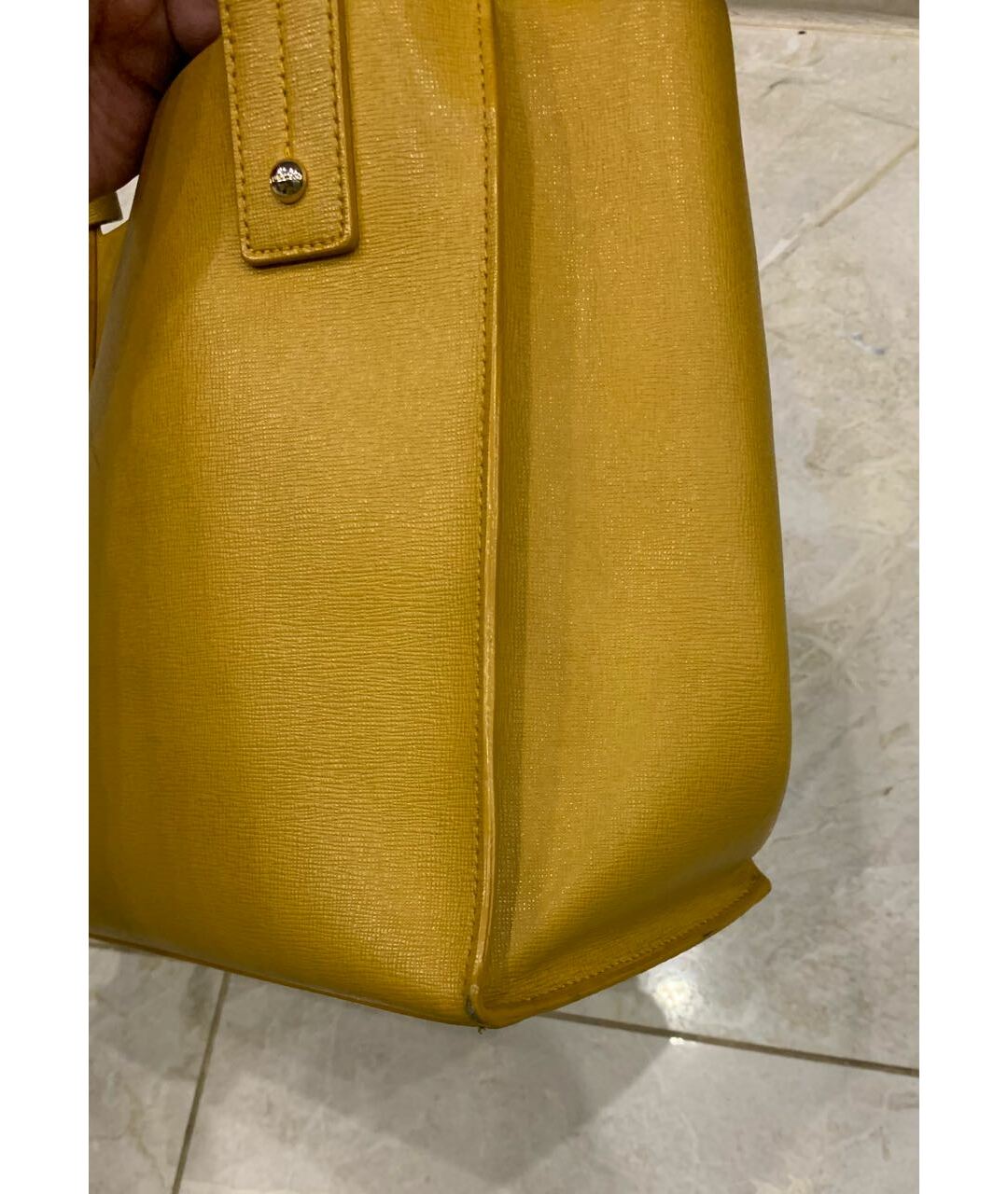 FURLA Горчичная кожаная сумка тоут, фото 2