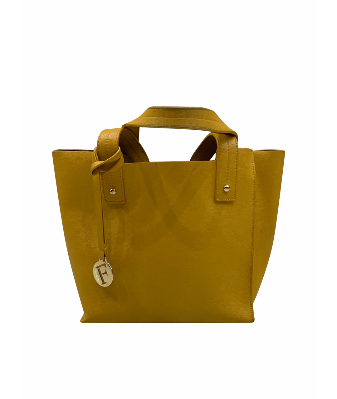 FURLA Горчичная кожаная сумка тоут, фото 1