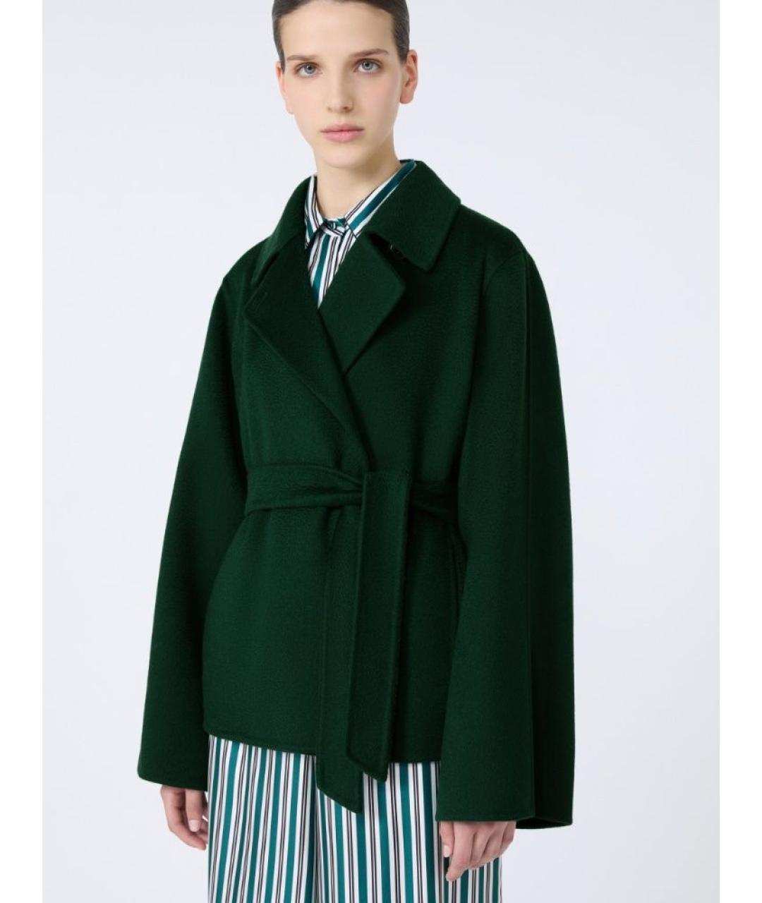 MAX MARA Зеленые кашемировое пальто, фото 4