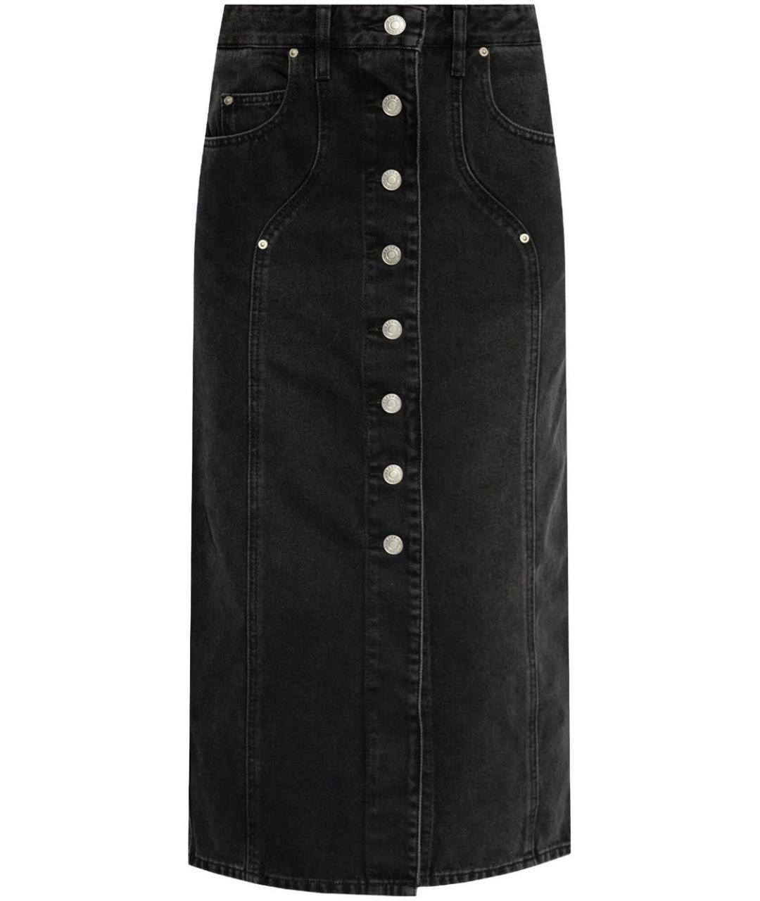 ISABEL MARANT Черная хлопковая юбка миди, фото 1