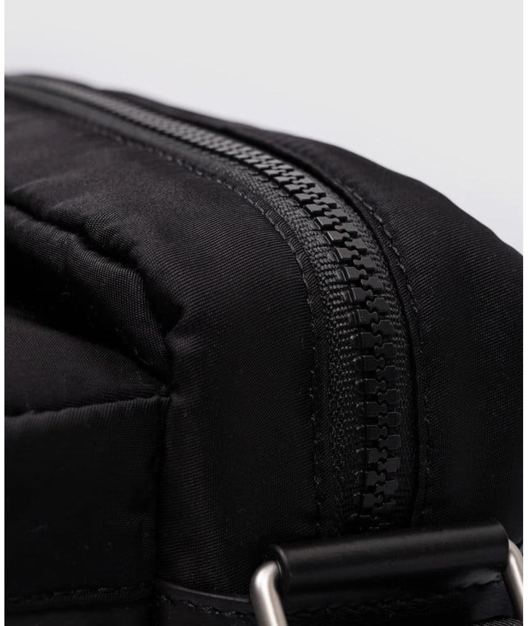 OFF-WHITE Черная кожаная сумка на плечо, фото 4
