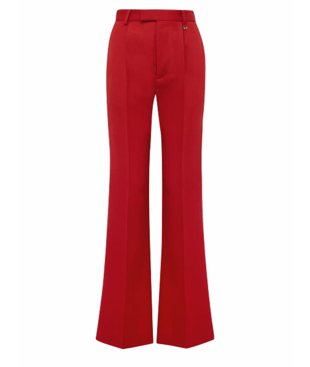 VIVIENNE WESTWOOD Красные шерстяные прямые брюки, фото 1