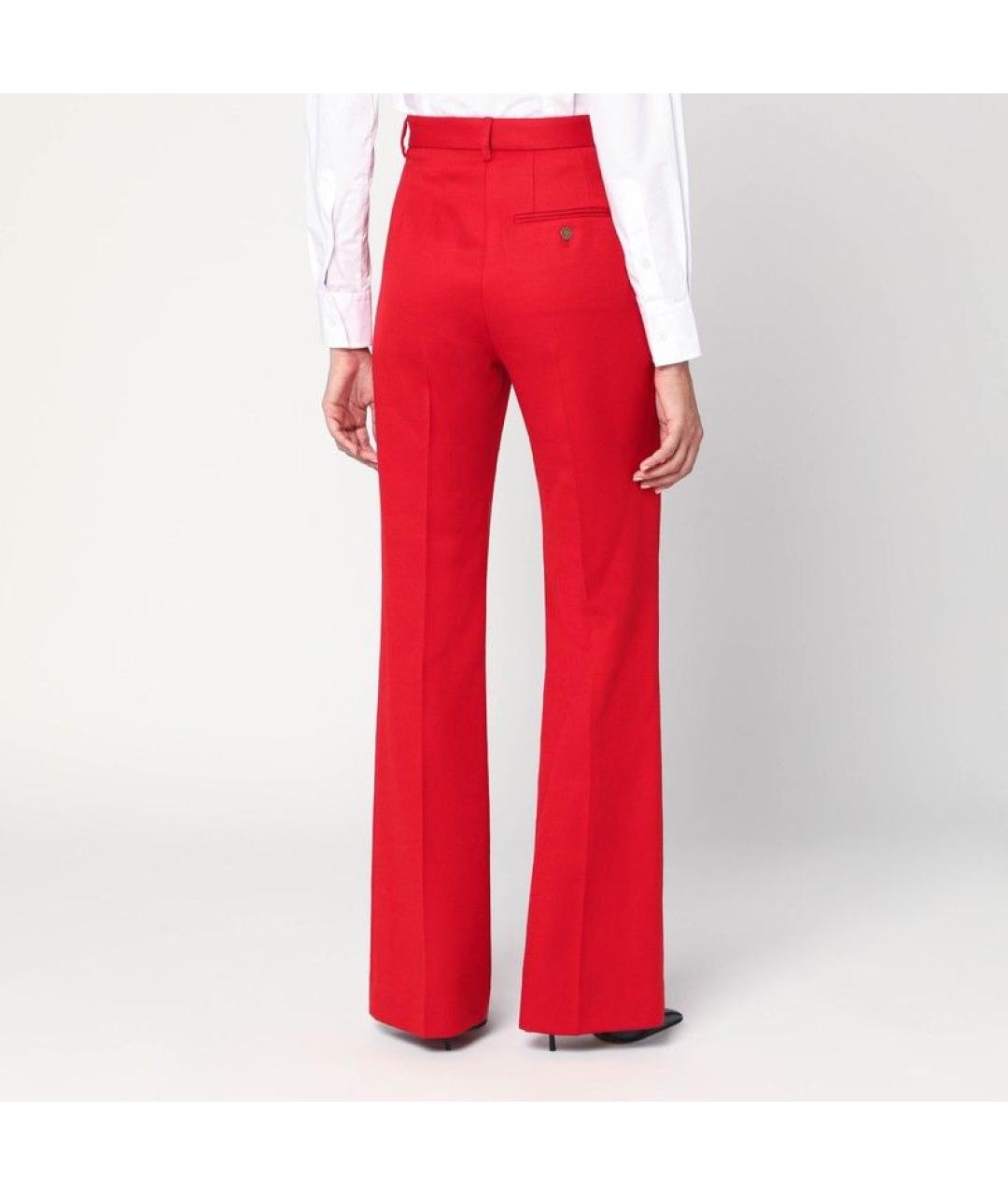 VIVIENNE WESTWOOD Красные шерстяные прямые брюки, фото 3